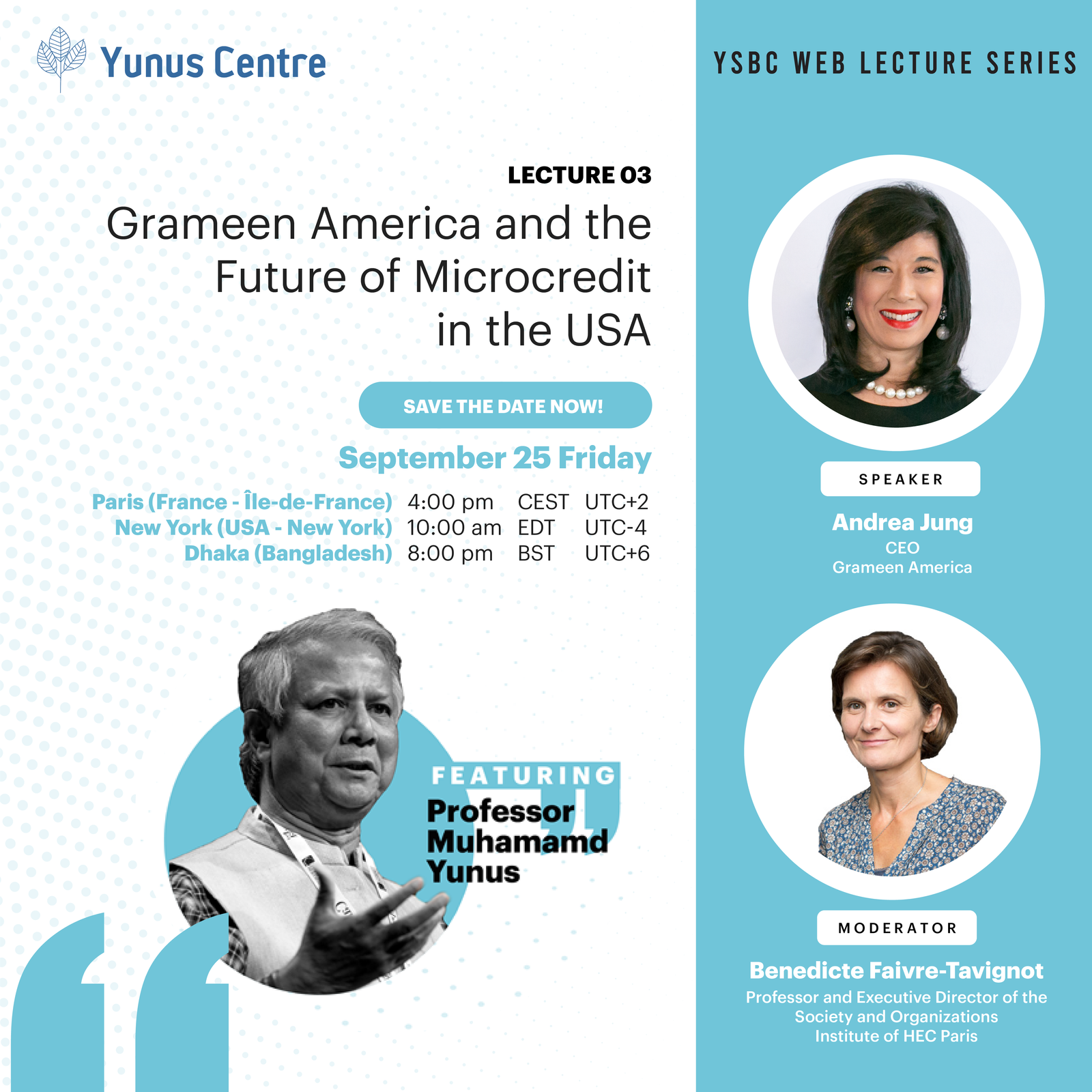 Registration now open for Lecture 03 of YSBC Web Lecture Series