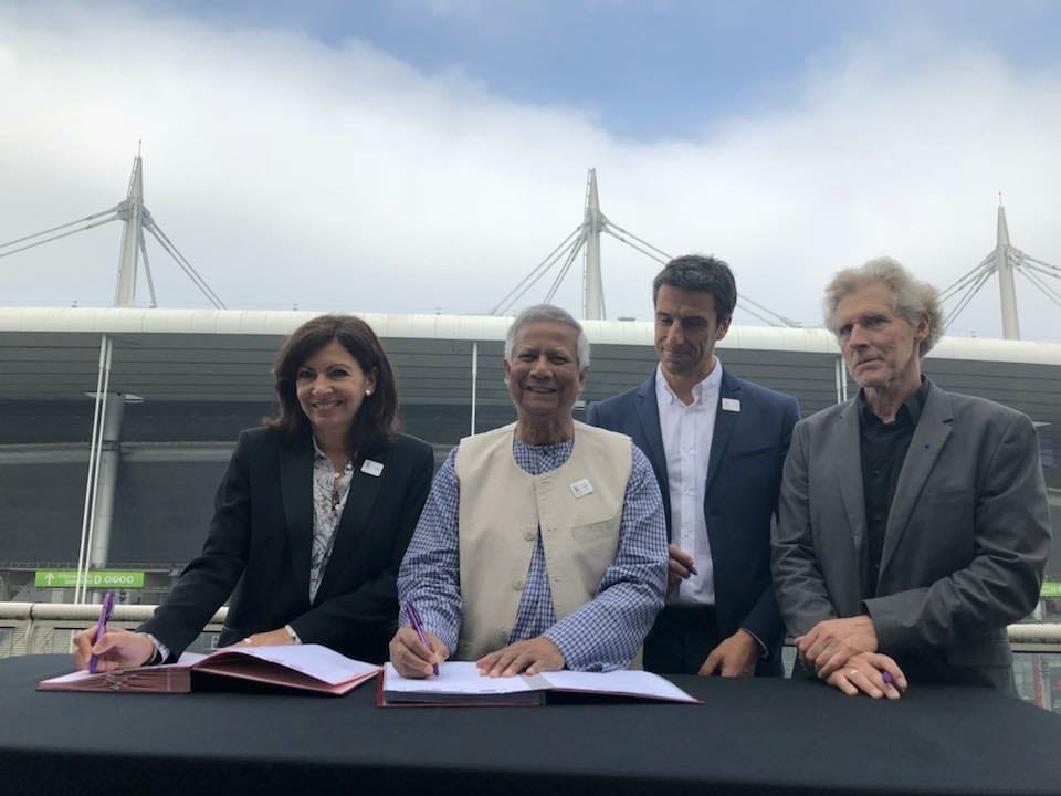  Yunus Signs Agreement with Mayor of Paris to Create Inclusive Olympic and Paralympic Games in 2024 