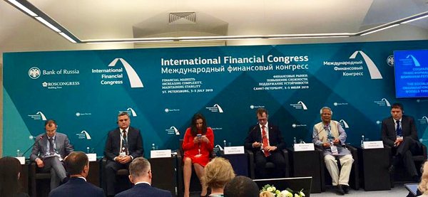 Yunus Addresses Russian Central Bank’s International Financial Congress in St Petersburg